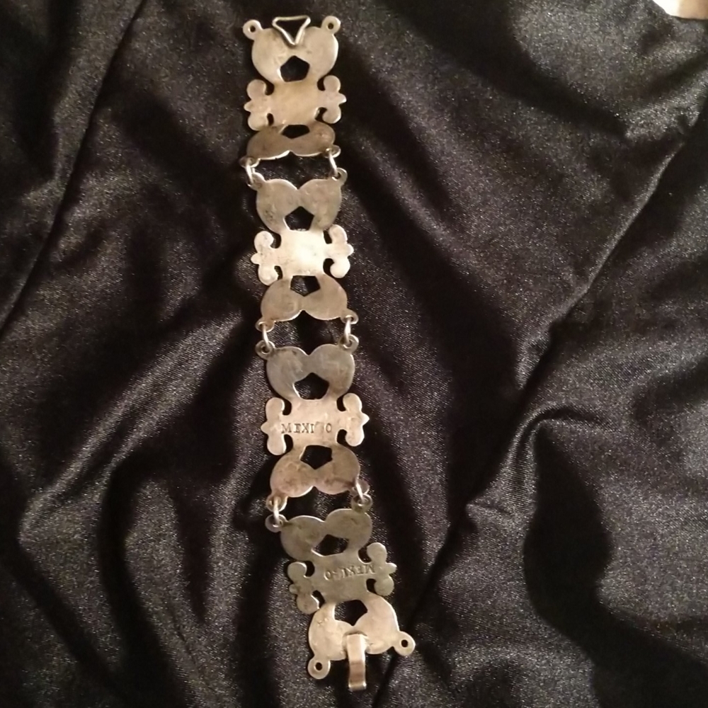 Vintage mexican silver bracelet. - Picture 2 of 7